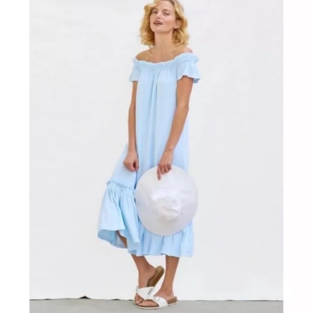 Sundry Sun Kissed Off the Shoulders Ruffle Midi dress - Picture 13 of 13